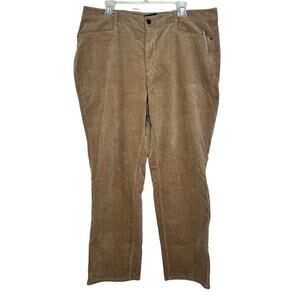 Talbots Women’s Simply Flattering 5 Pocket Straight Corduroy Tan Pants Sz 18 New